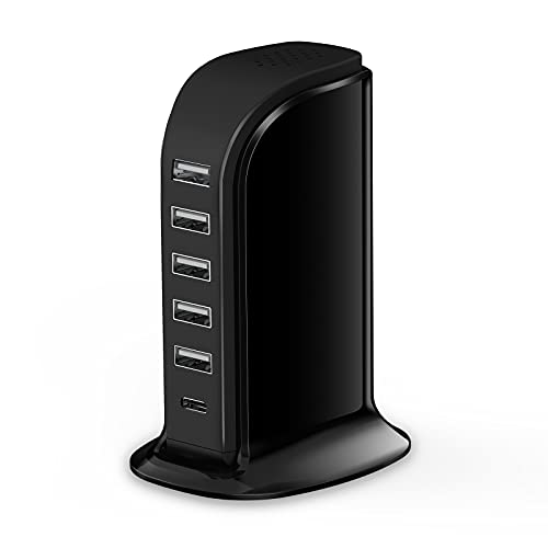 40W 6-Port USB Charging Station Block