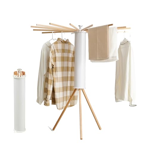 Tripod Clothes Drying Rack with 16 Rods