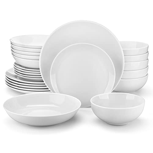 24-Piece Porcelain Dinnerware Set for 6
