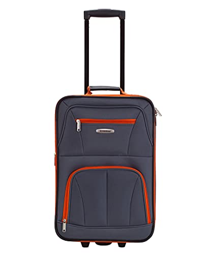 Rockland 4-Piece Expandable Luggage Set - Charcoal