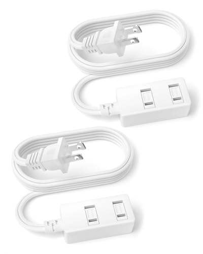 2 Pack 6 Ft Indoor Extension Cord Power Strip