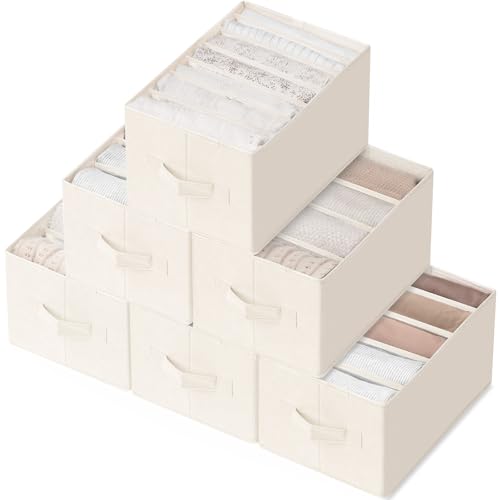 6 Pack Clothes Organizer Foldable Closet Storage Bins