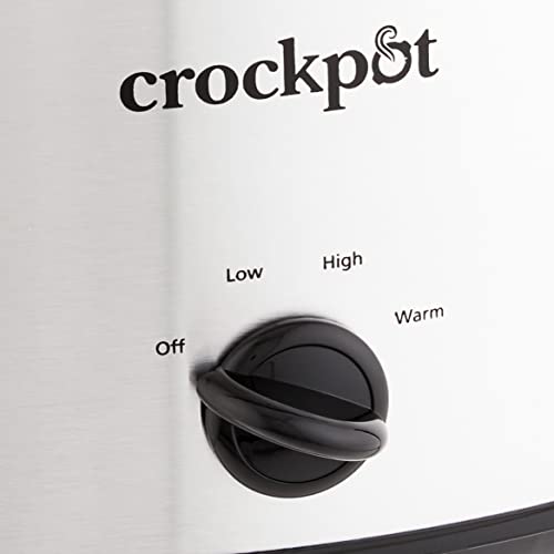 Crock-Pot Large 8 Quart Slow Cooker Bundle with Small Mini 16 Ounce Portable Food Warmer, Stainless Steel Kitchen Appliances
