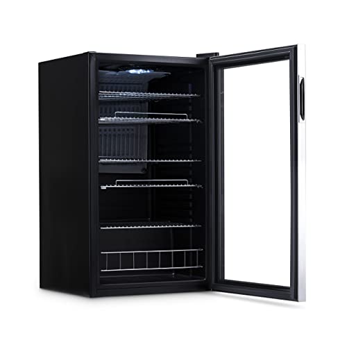 NewAir Beverage Refrigerator Cooler | 126 Cans Free Standing with Right Hinge Glass Door | Mini Fridge Beverage Organizer Perfect For Beer, Wine, Soda, And Cooler Drinks