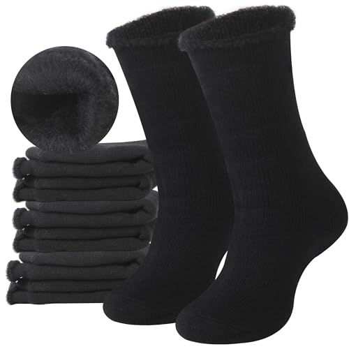 4 Pack Thermal Fuzzy Heavyweight Winter Socks