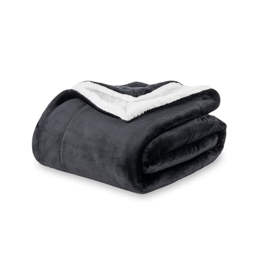 Berkshire Blanket Sherpa Fleece Reversible Blanket Twin Size
