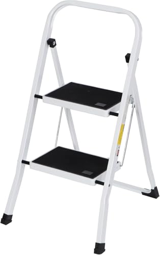 2 Step Folding Ladder with Wide Anti-Slip Steps