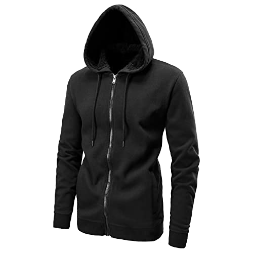Men's Full Zip Fleece Hoodie Jacket Sweatshirt