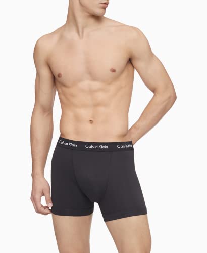 Calvin Klein Men's Cotton Stretch 7-Pack Boxer Brief, 7 Black, L