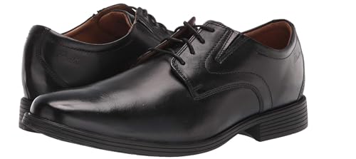 Clarks Black Leather Oxford Shoes for Men