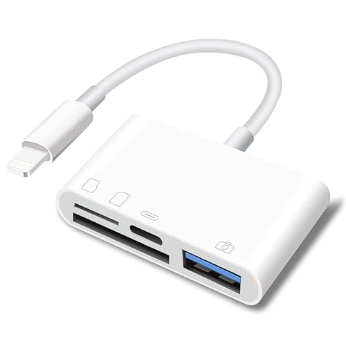 Lightning 4-in-1 SD Card Reader Adapter for iPhone