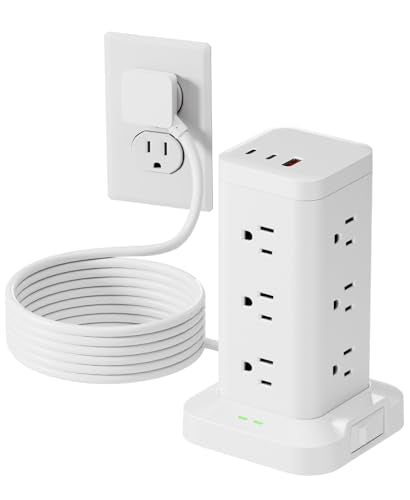 15 Outlet Power Strip Tower with USB Surge Protector