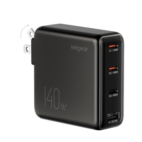 140W 4-Port USB-C GaN Laptop Charger