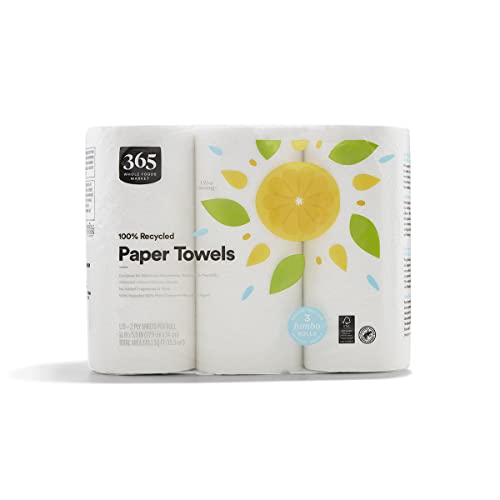 3 Pack Jumbo Paper Towel Rolls, 135 Sheets
