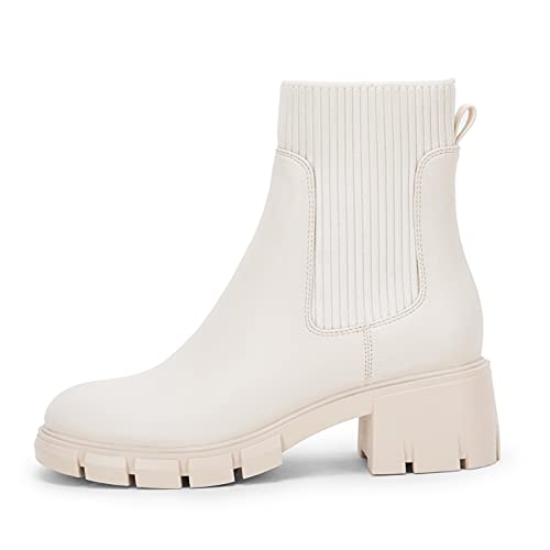 Ruanyu Chunky Block Heel Chelsea Ankle Boots