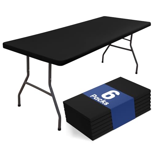 6 Pack Elastic Waterproof Rectangle Tablecloths