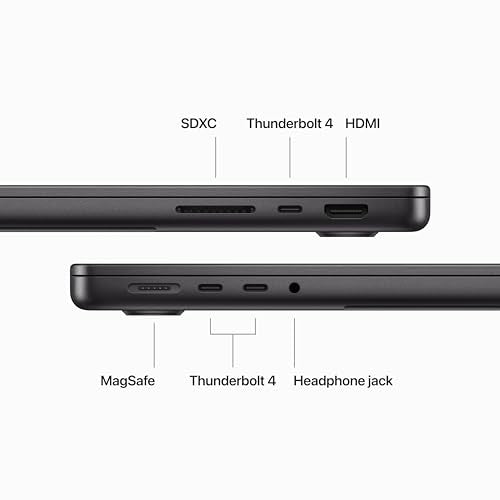 Apple 2023 MacBook Pro Laptop M3 Pro chip with 11‑core CPU, 14‑core GPU: Built for Apple Intelligence, 14.2-inch Liquid Retina XDR Display, 18GB Unified Memory, 512GB SSD Storage; Space Black