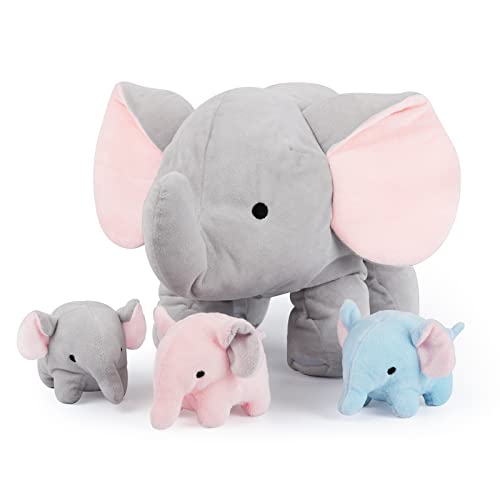4 Piece Elephant Plush Toy Family Set
