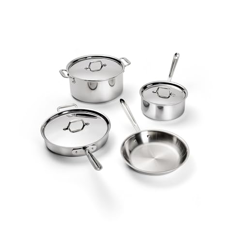 7 Piece All-Clad D3 Stainless Steel Cookware Set