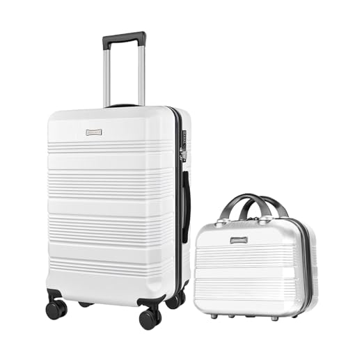 2 Piece Carry On Luggage and Makeup Case Set