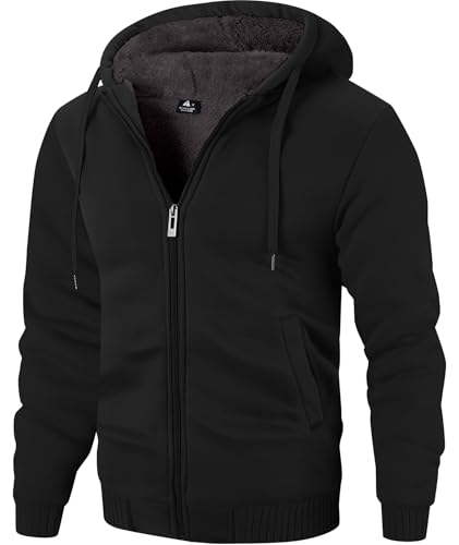 ZITY Sherpa Lined Heavyweight Zip Up Hoodie