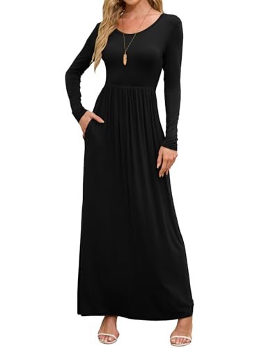 Long Sleeve Empire Waist Maxi Dress