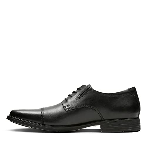 Clarks Men's Tilden Cap Oxford Shoe,Black Leather,8.5 M US