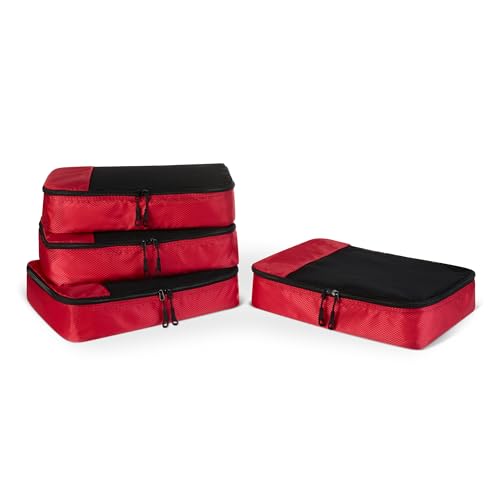 4 Pack Amazon Essentials Packing Cubes Travel Organizer Set