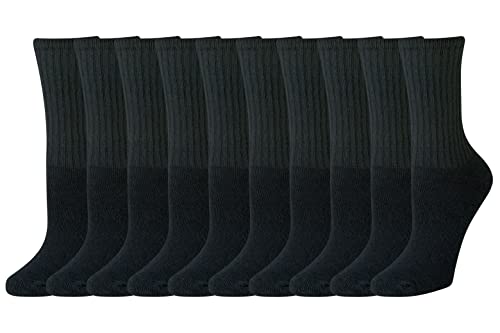 10 Pack Amazon Essentials Women's Cotton Crew Socks Cushioned