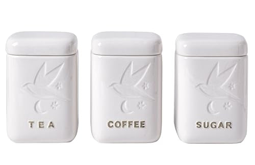 3 Piece Airtight Coffee Sugar Tea Canister Set