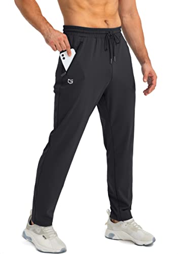 Tapered Athletic Jogger Sweatpants with Zipper Pockets