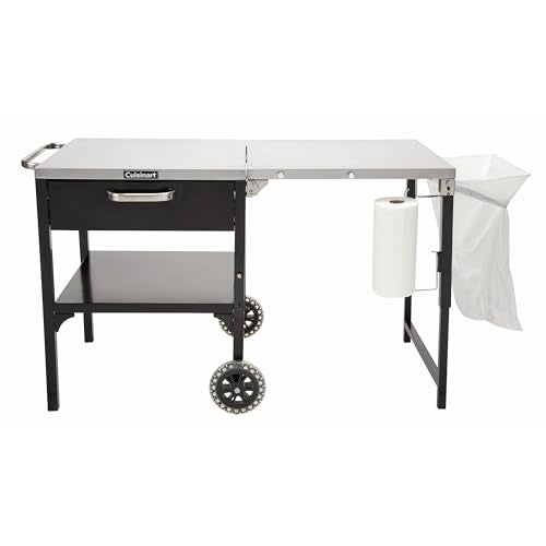 Cuisinart Folding Outdoor Grill Prep Table with Wheels