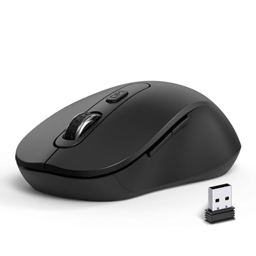 6 Button Silent Wireless Mouse 2400 DPI With USB Receiver