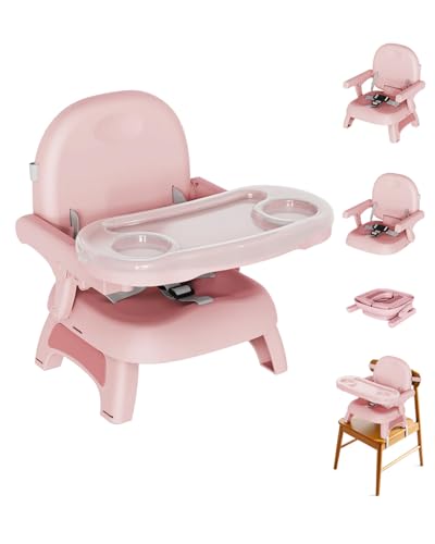 Foldable Portable Baby Booster Seat with Tray
