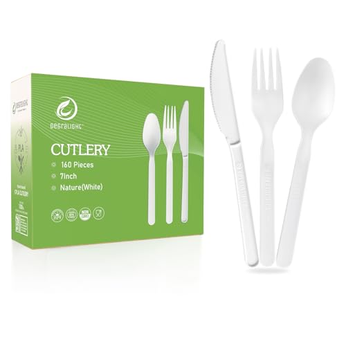 160 Piece Compostable Disposable Cutlery Set