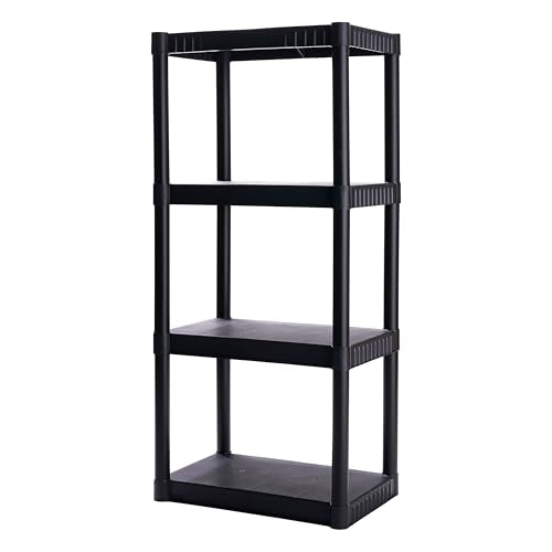 Plano 4-Shelf Plastic Storage Shelving Unit 200lb Capacity
