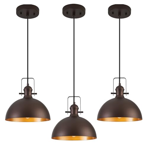3 Pack 12-Inch Farmhouse Pendant Light Fixtures
