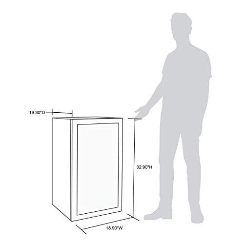 NewAir Beverage Refrigerator Cooler | 126 Cans Free Standing with Right Hinge Glass Door | Mini Fridge Beverage Organizer Perfect For Beer, Wine, Soda, And Cooler Drinks