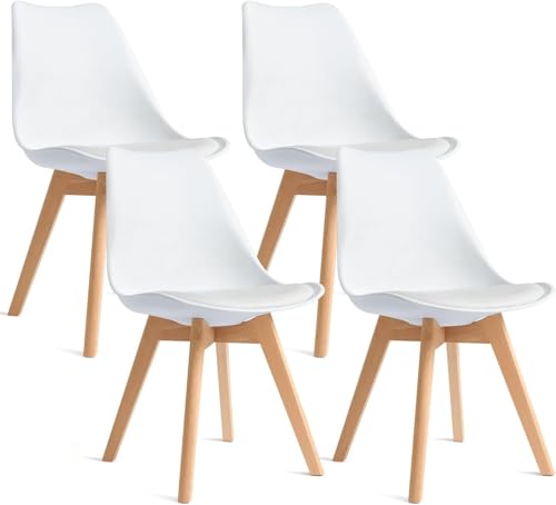 4 Pack Mid Century Upholstered Dining Chairs