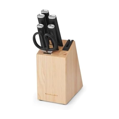 7-Piece KitchenAid Knife Block Set with Sharpener