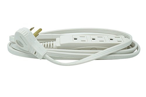 Woods Slim Flat 8-Foot Extension Cord 3-Outlet
