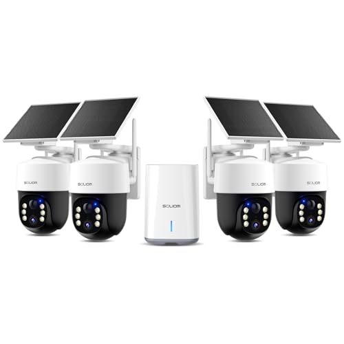 4 Pack 4K Solar Wireless Outdoor Security Cameras
