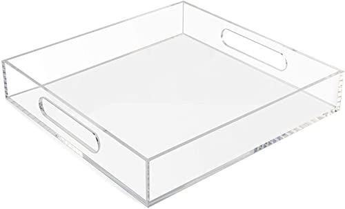 Waterproof Acrylic Vanity Tray with Handles