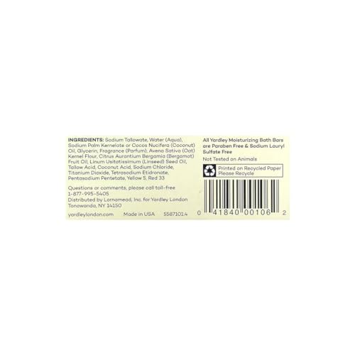 4 Pack Yardley Oatmeal Almond Bar Soap