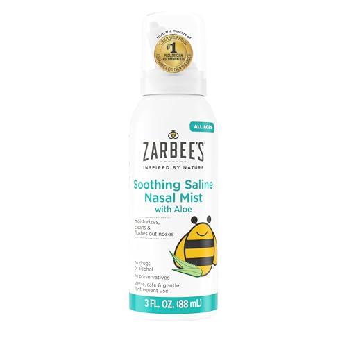 Zarbee's Saline Nasal Mist Spray 3 fl oz