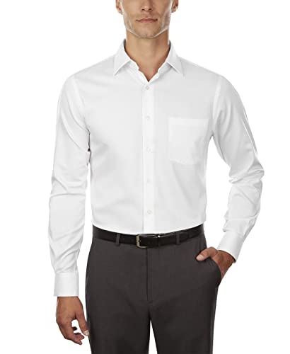 Van Heusen Men's Fitted Sateen Stretch Dress Shirt