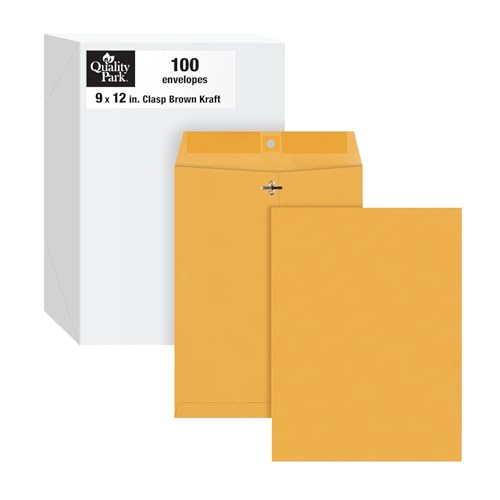 100 Count Quality Park 9x12 Clasp Envelopes