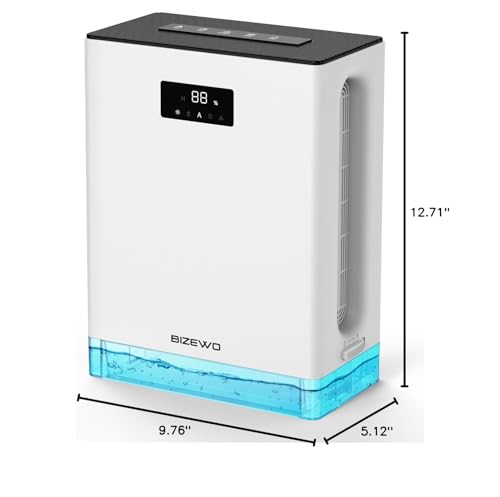 BIZEWO Quiet Dehumidifier for Large Rooms