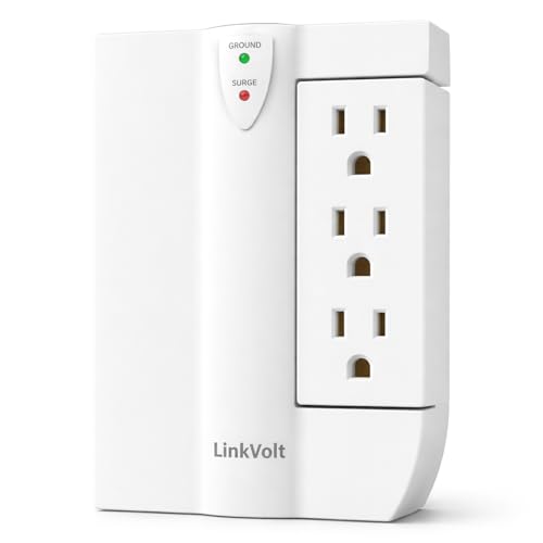 Surge Protector Wall Tap Extender with USB, 6 Outlets
