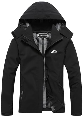 Women's Waterproof Lightweight Detachable Hood Rain Jacket (12 Colors)